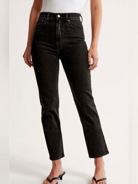 Abercrombie & Fitch ankle straight ultra high rise Jeans